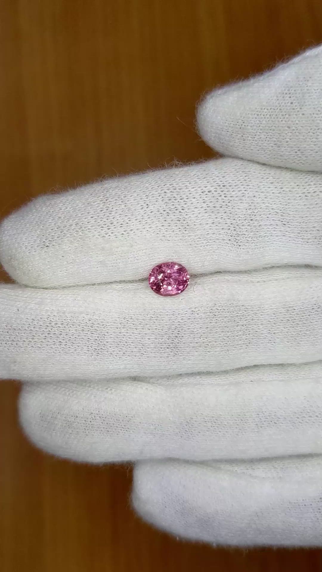 1.04 Ct. Pink Sapphire from Ceylon (Sri Lanka) Size Video