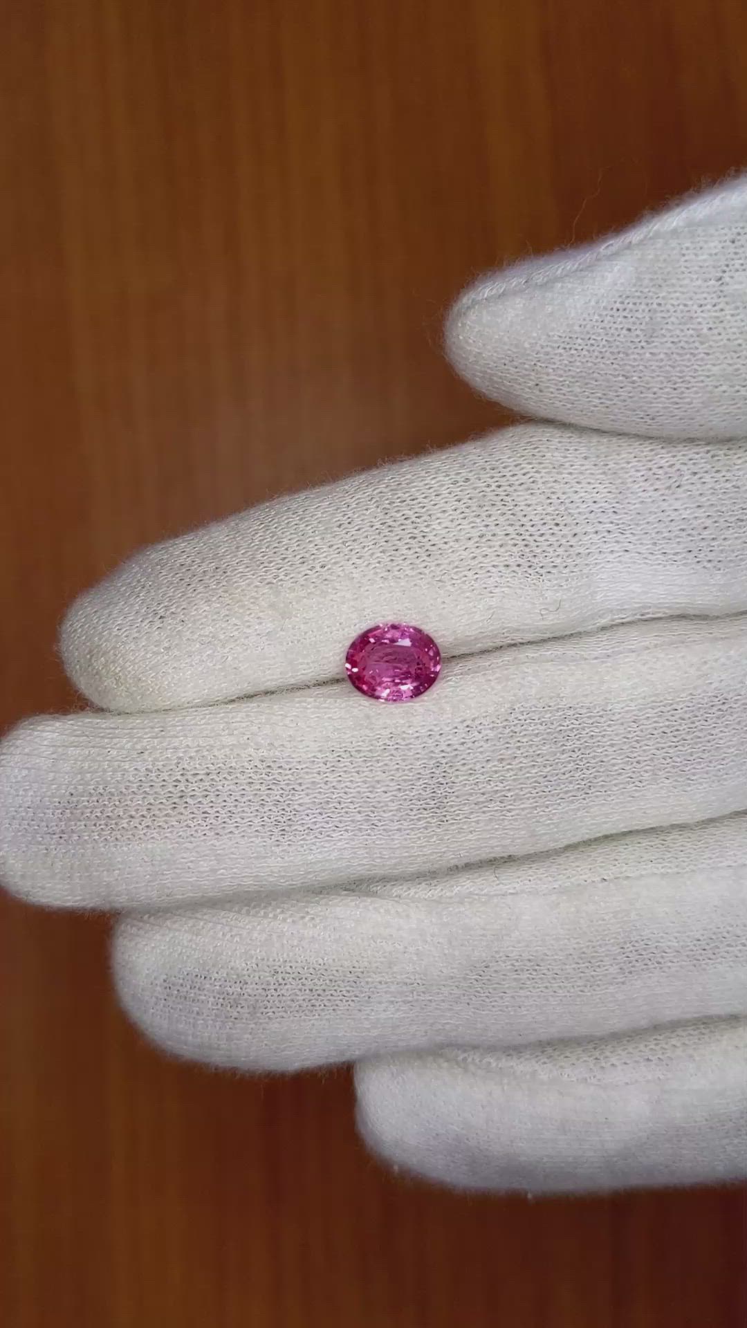 1.33 Ct. Pink Sapphire from Ceylon (Sri Lanka) Size Video