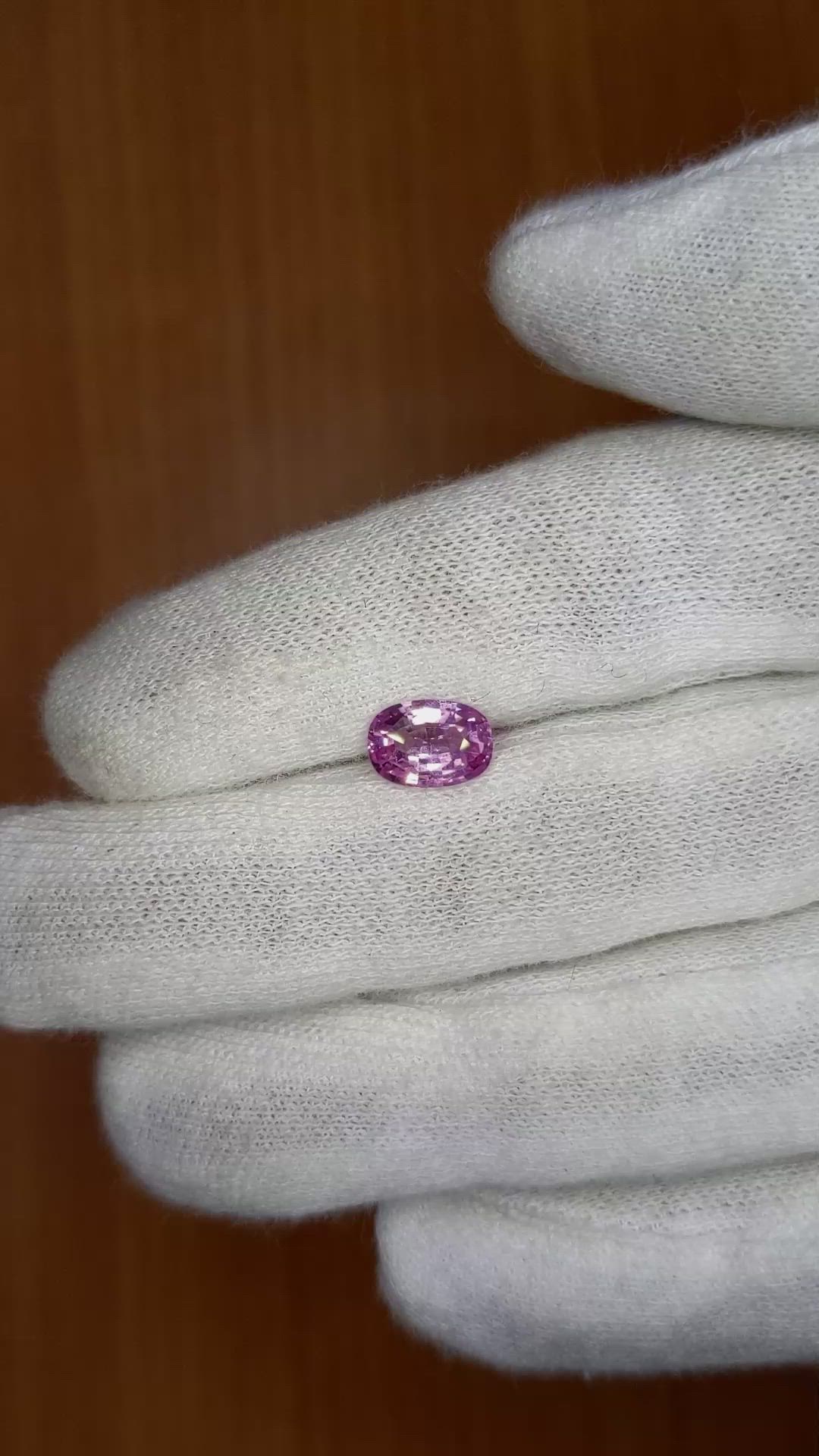 1.33 Ct. Pink Sapphire from Ceylon (Sri Lanka) Size Video