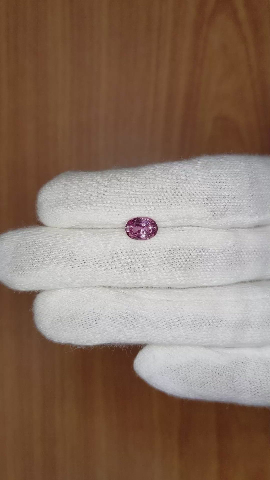 1.42 Ct. Pink Sapphire from Ceylon (Sri Lanka) Size Video