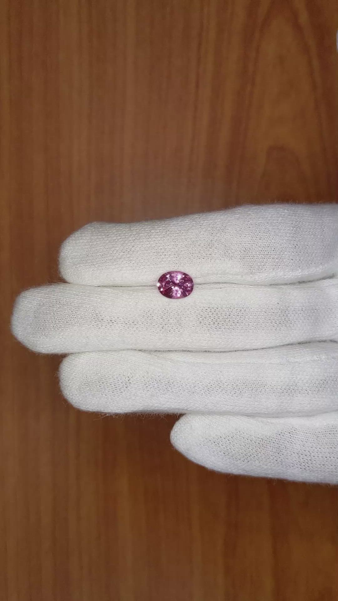 1.48 Ct. Pink Sapphire from Ceylon (Sri Lanka) Size Video