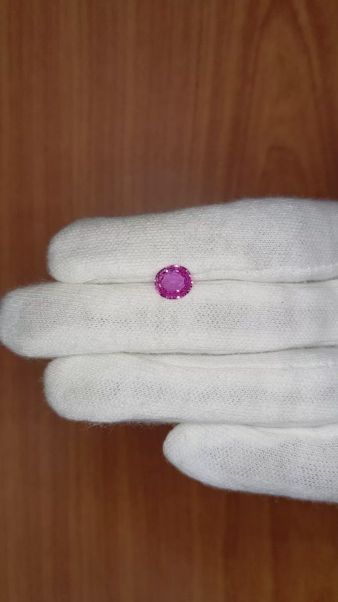 1.54 Ct. Pink Sapphire from Ceylon (Sri Lanka) Size Video