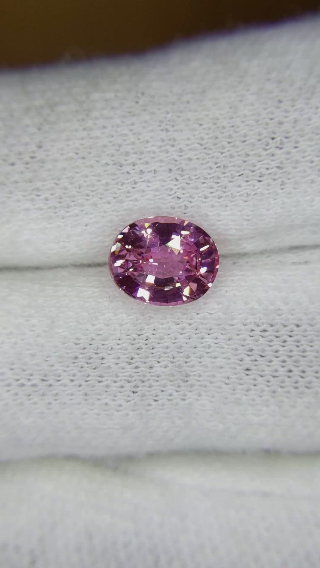 1.92 Ct. Pink Sapphire from Ceylon (Sri Lanka) Size Video