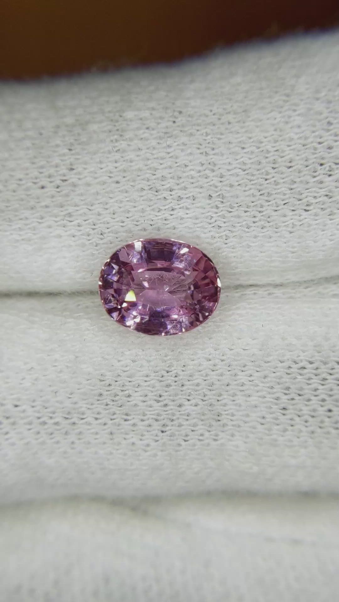 2.19 Ct. Pink Sapphire from Ceylon (Sri Lanka) Size Video