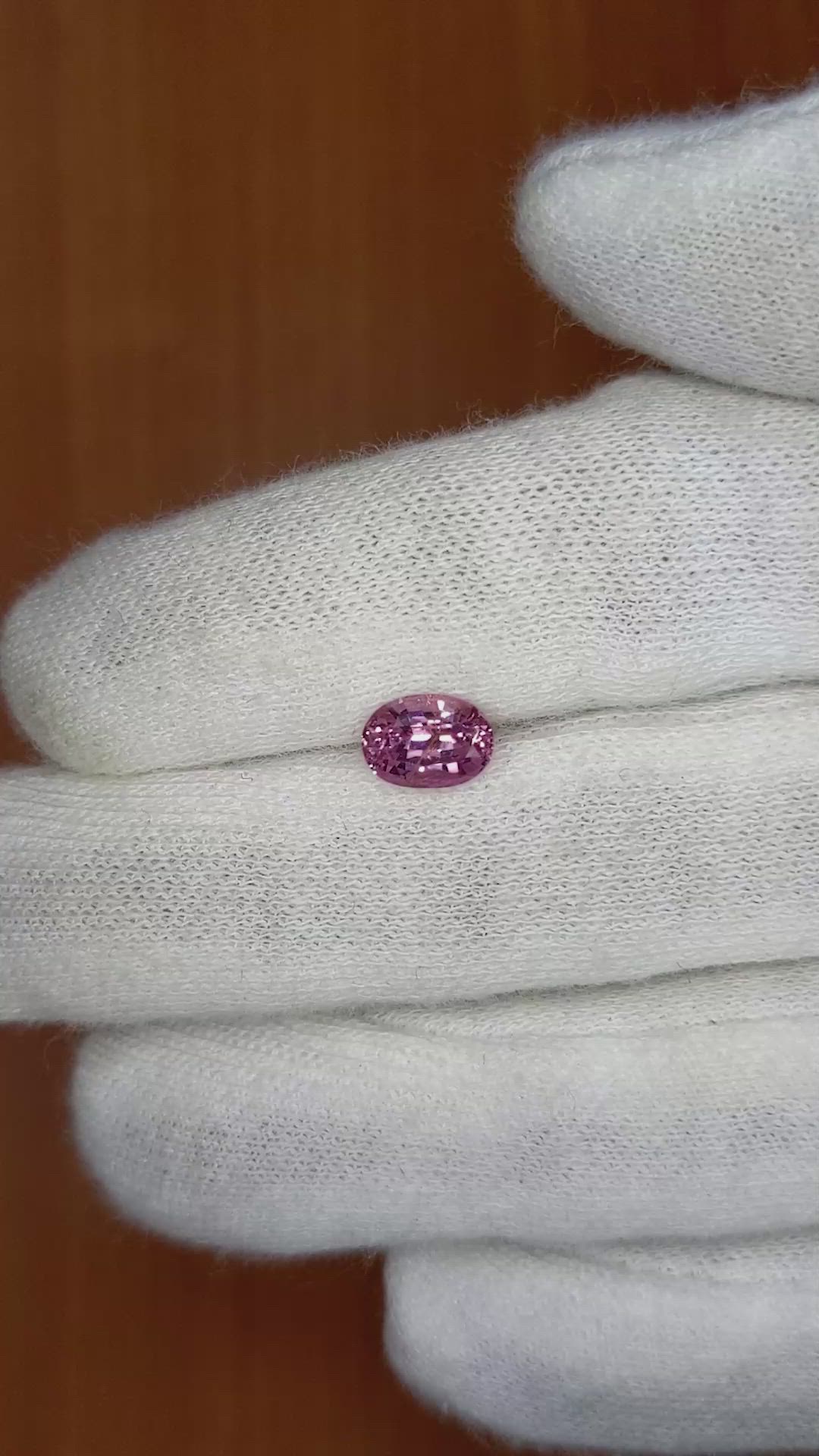 1.30 Ct. Pink Sapphire from Ceylon (Sri Lanka) Size Video