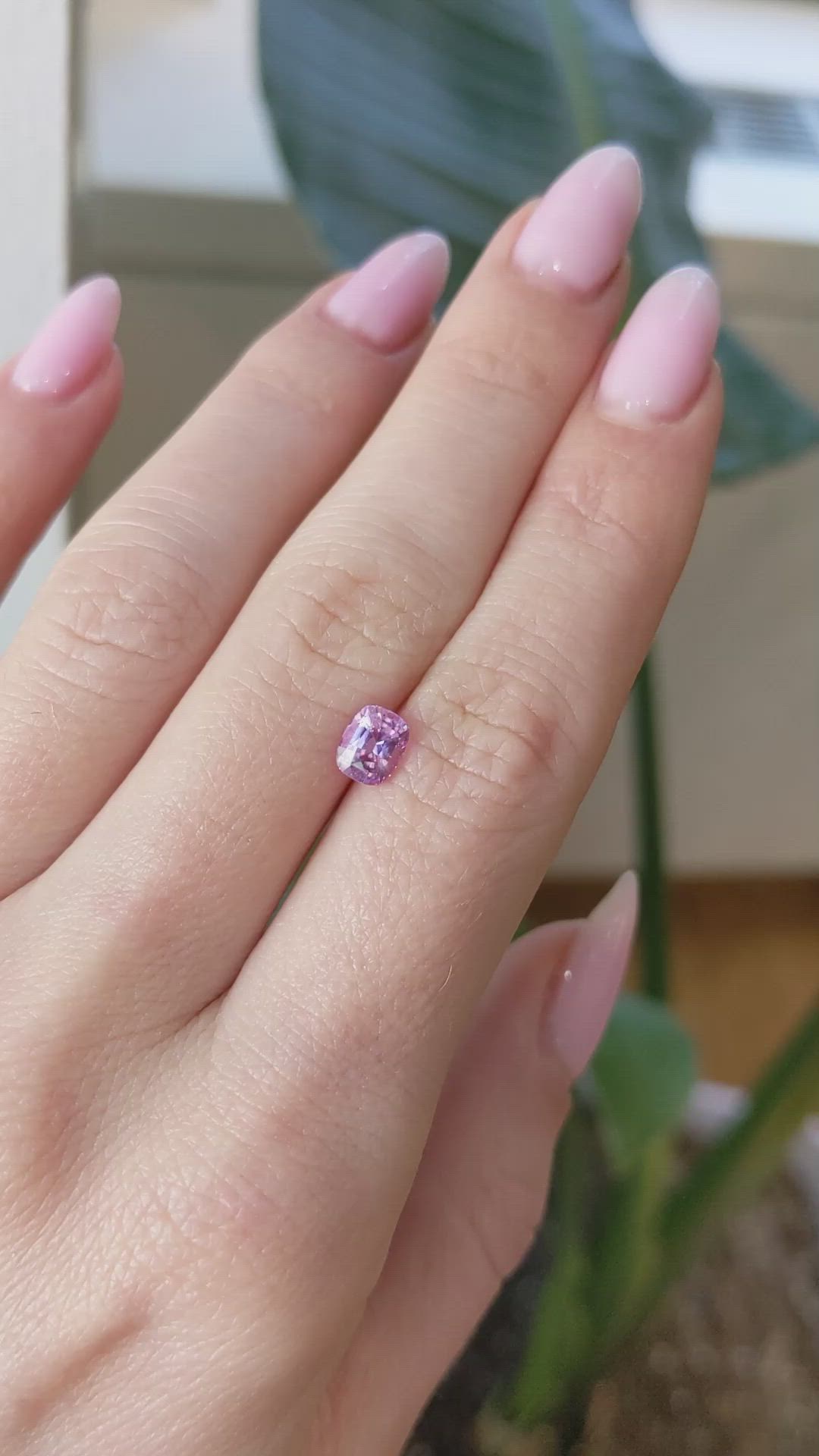 1.04 Ct. Pink Sapphire from Ceylon (Sri Lanka) Size Video