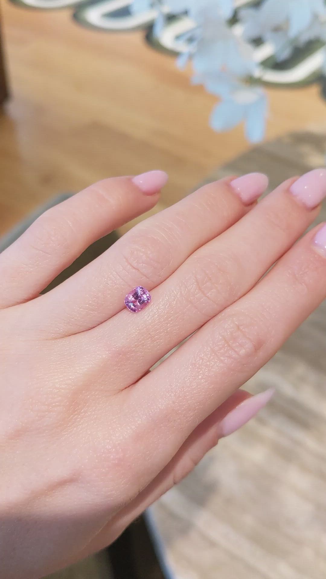 1.04 Ct. Pink Sapphire from Ceylon (Sri Lanka) Size Video