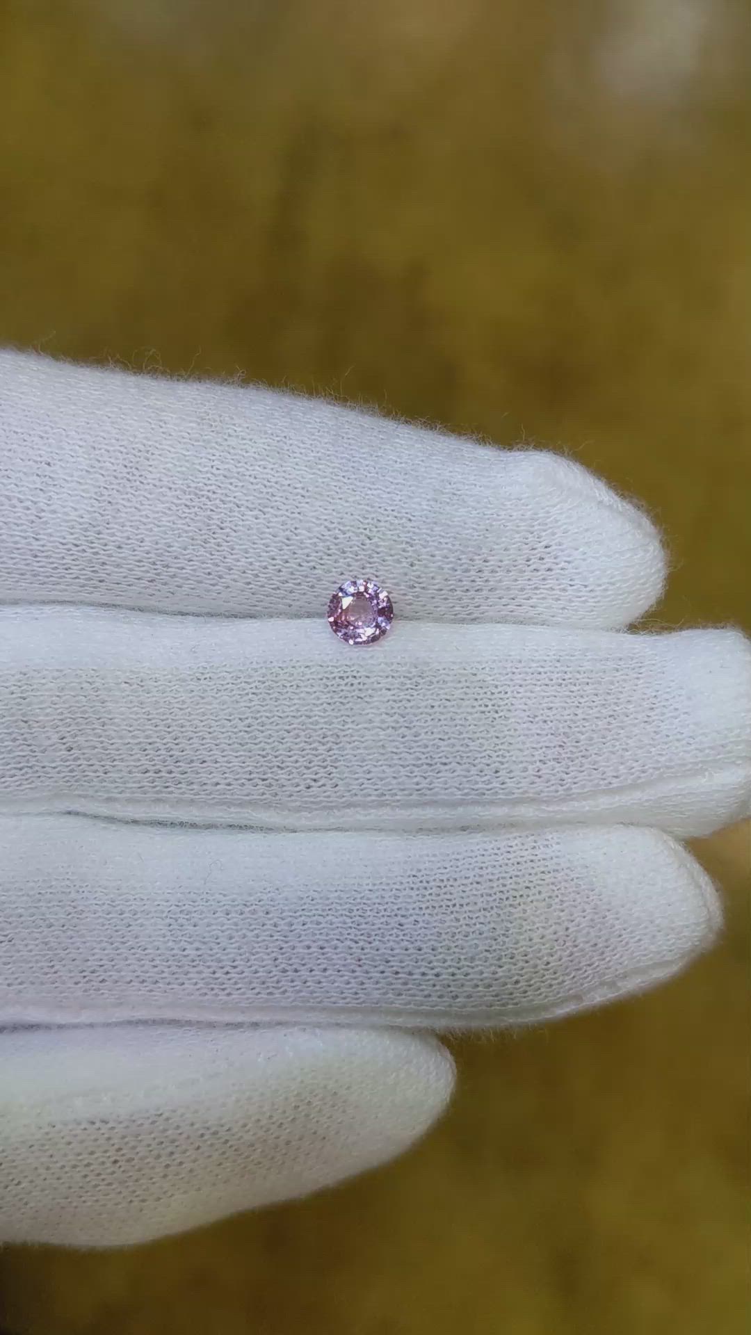 0.38 Ct. Purplish Pink Sapphire from Ceylon (Sri Lanka) Size Video