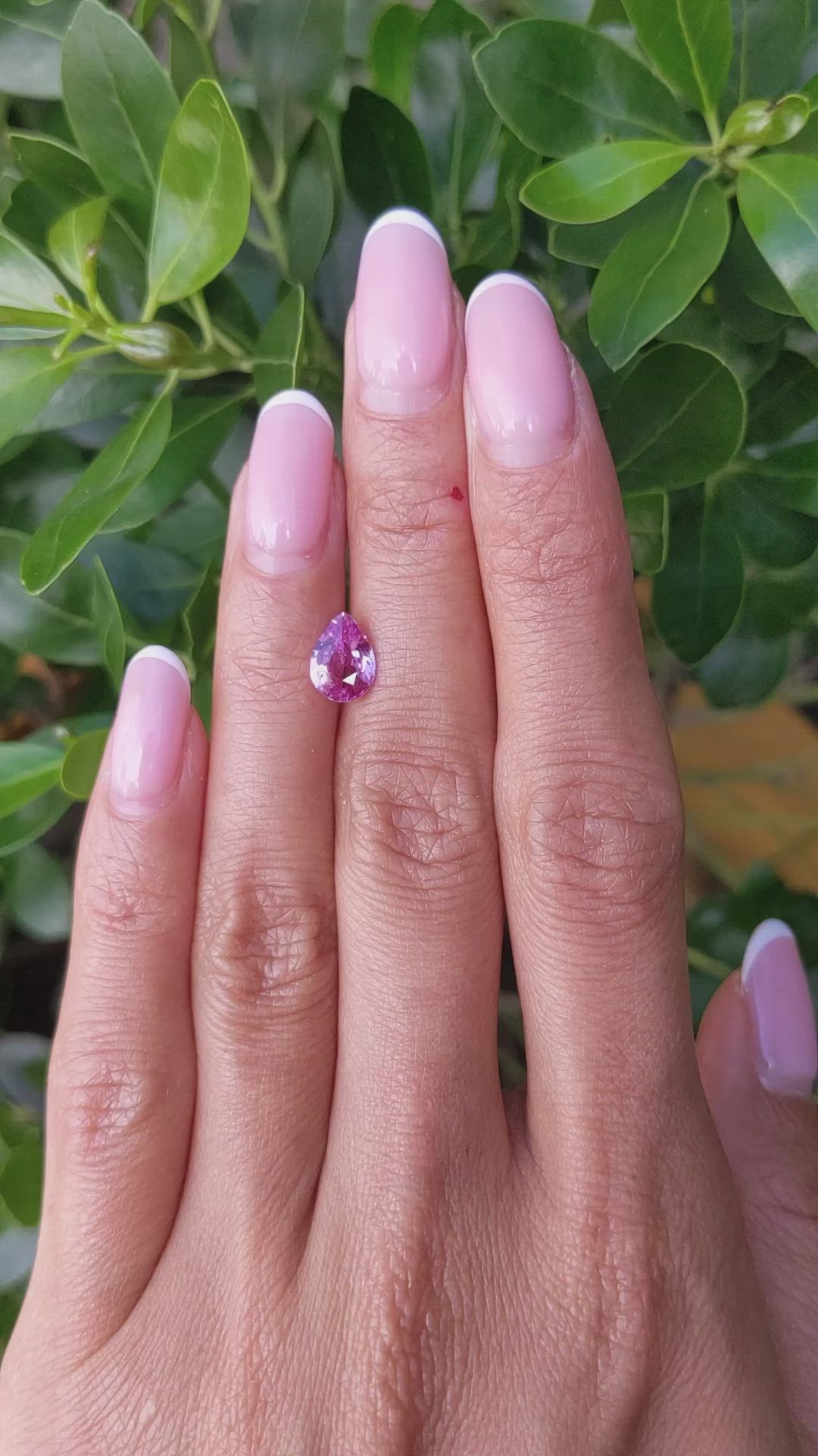 1.55 Ct. Purplish Pink Sapphire from Ceylon (Sri Lanka) Size Video