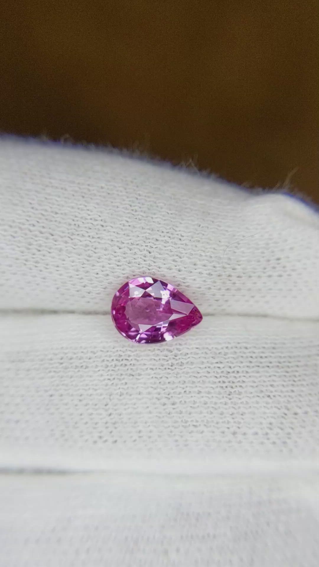 1.55 Ct. Pink Sapphire from Ceylon (Sri Lanka) Size Video