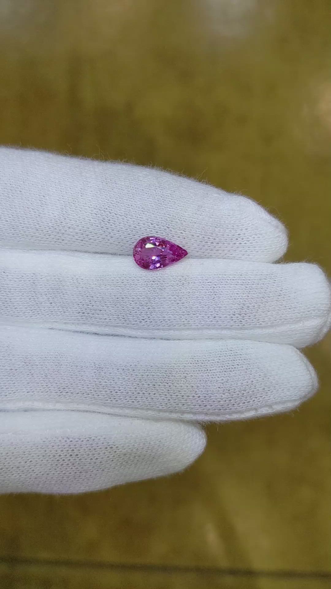 1.54 Ct. Purplish Pink Sapphire from Ceylon (Sri Lanka) Size Video