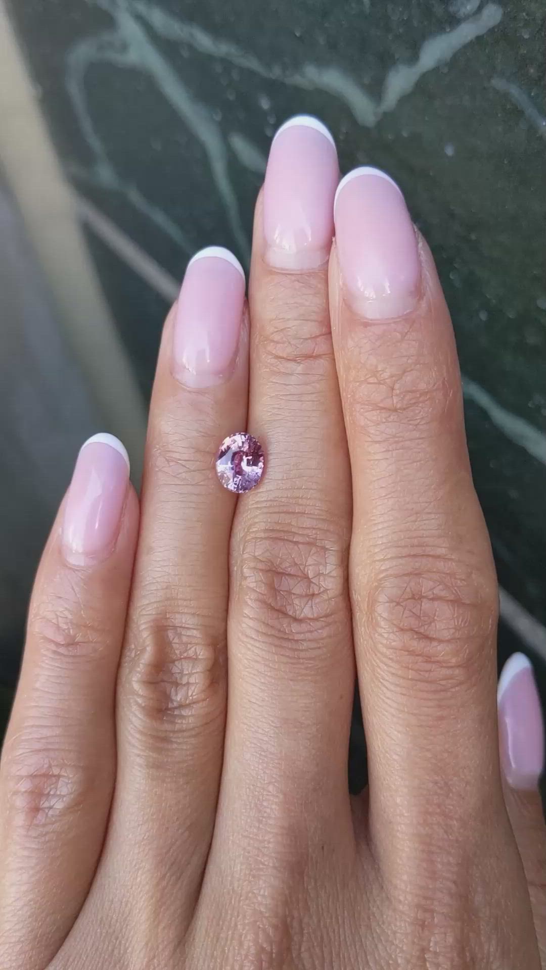 1.51 Ct. Purplish Pink Sapphire from Ceylon (Sri Lanka) Size Video