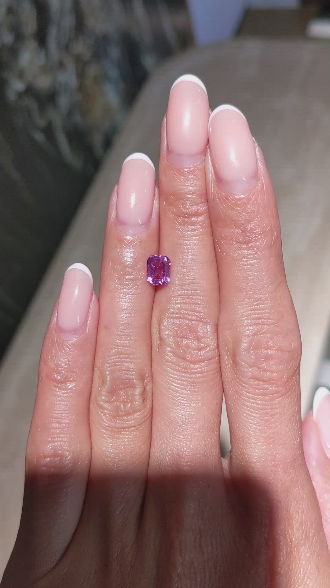 1.31 Ct. Purplish Pink Sapphire from Ceylon (Sri Lanka) Size Video