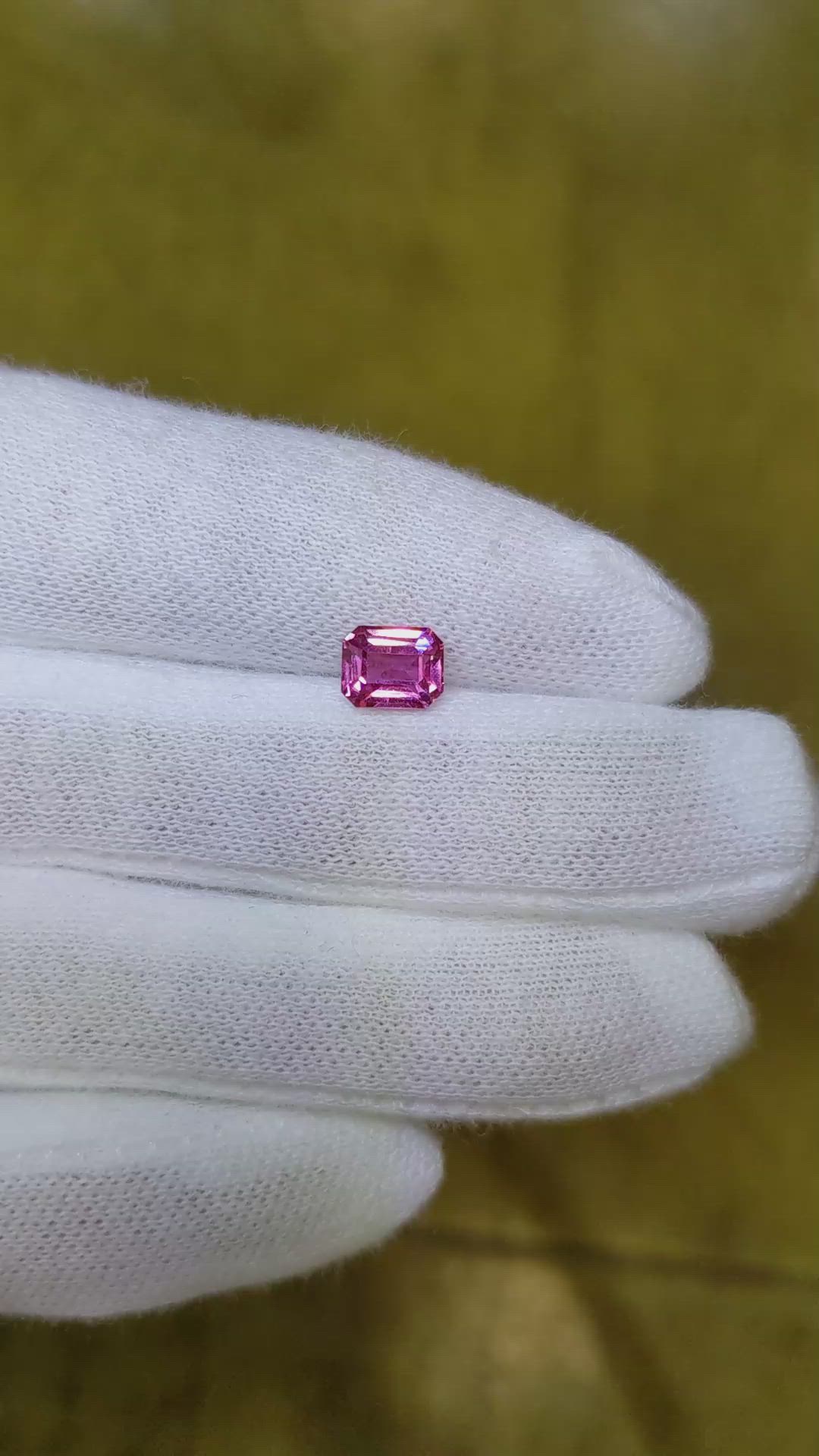 1.31 Ct. Pink Sapphire from Ceylon (Sri Lanka) Size Video