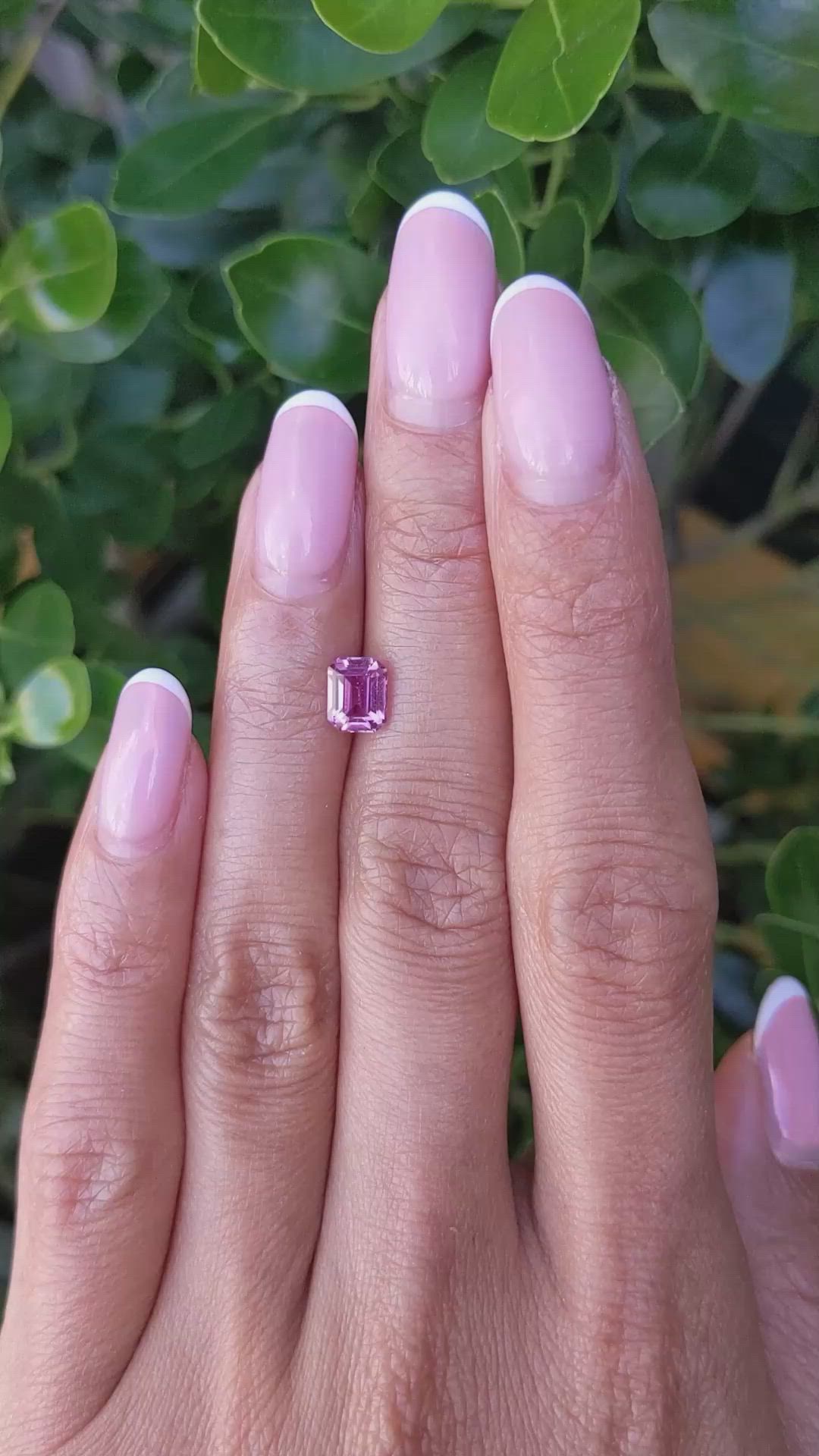 1.31 Ct. Purplish Pink Sapphire from Ceylon (Sri Lanka) Size Video