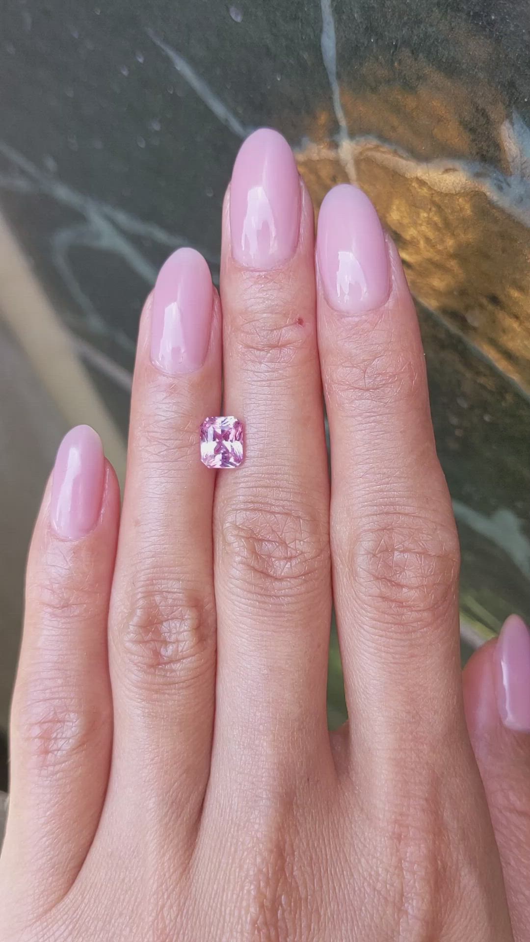 1.66 Ct. Pink Sapphire from Ceylon (Sri Lanka) Size Video