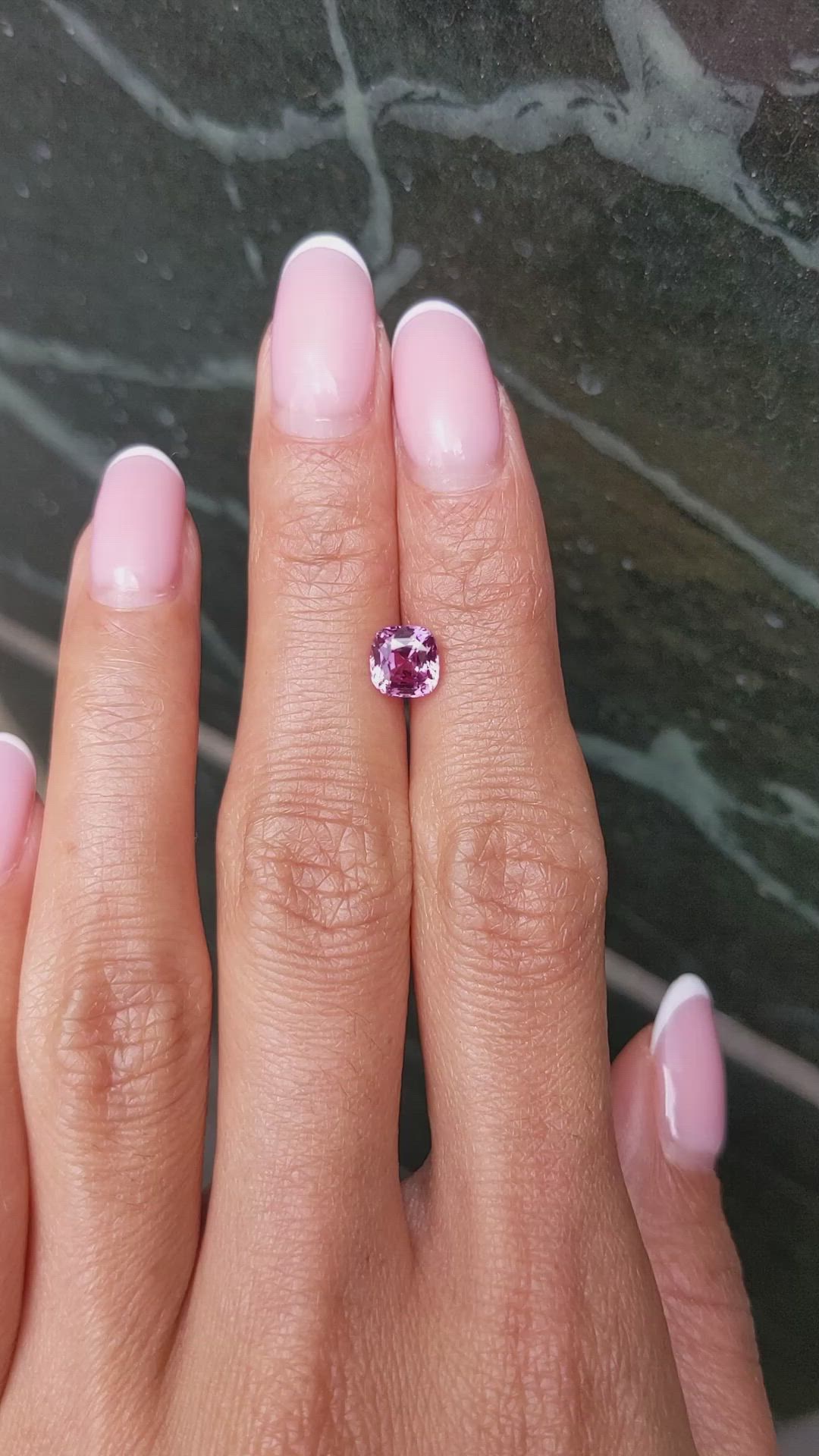 1.59 Ct. Purplish Pink Sapphire from Madagascar Size Video