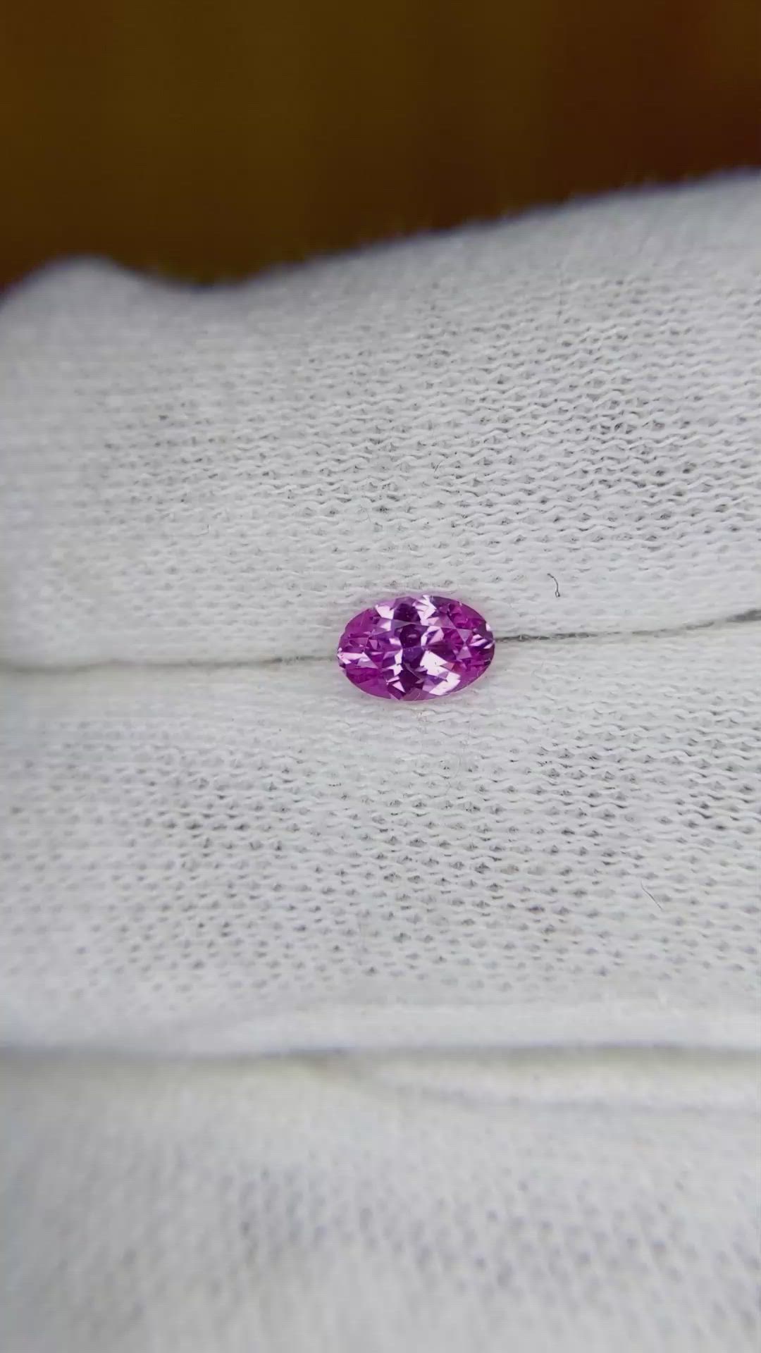 0.51 Ct. Pink Sapphire from Ceylon (Sri Lanka) Size Video