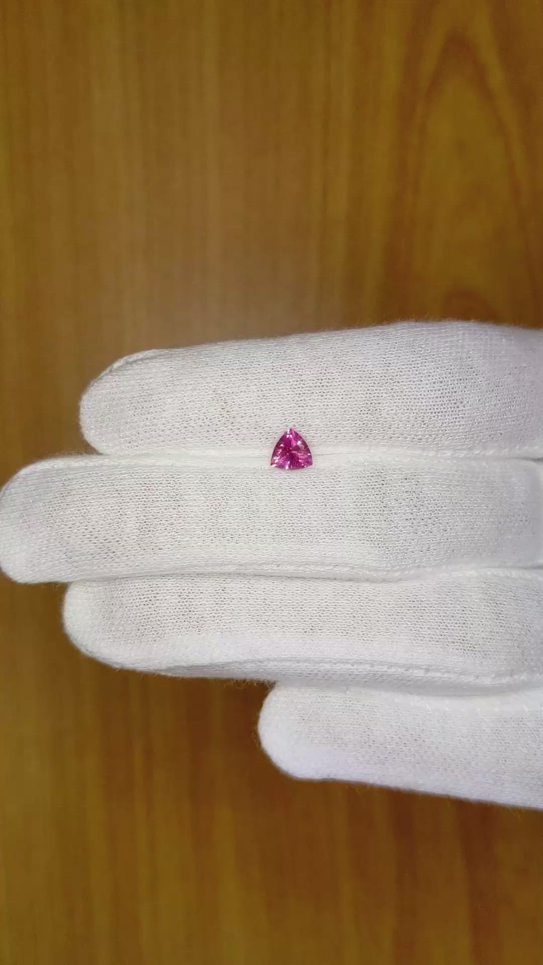 0.47 Ct. Pink Sapphire from Ceylon (Sri Lanka) Size Video
