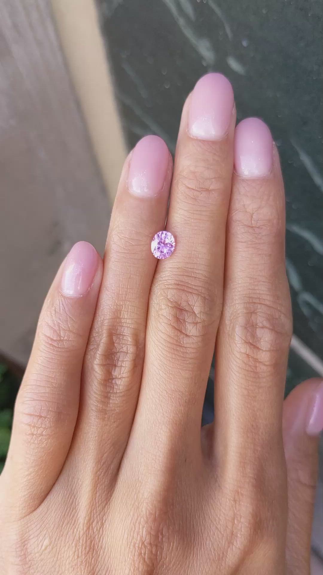 1.00 Ct. Pink Sapphire from Madagascar Size Video