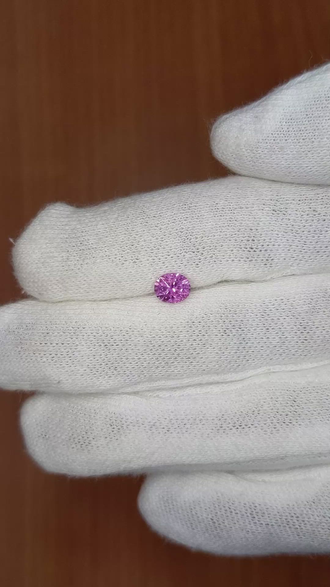 0.79 Ct. Pinkish Purple Sapphire from Madagascar Size Video