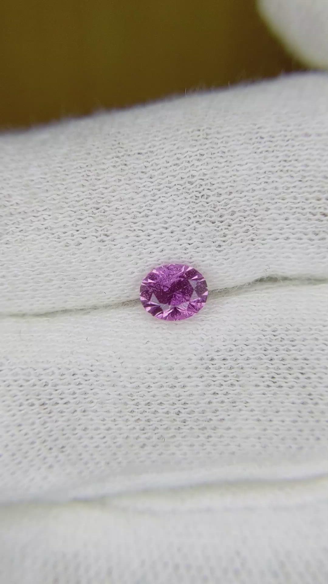 0.79 Ct. Pinkish Purple Sapphire from Madagascar Size Video