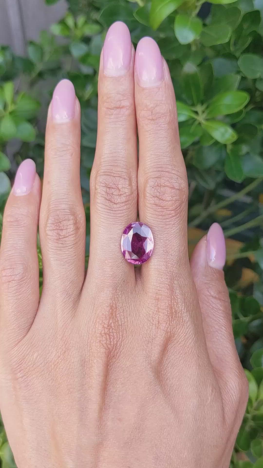 8.05 Ct. Purplish Pink Sapphire from Madagascar Size Video