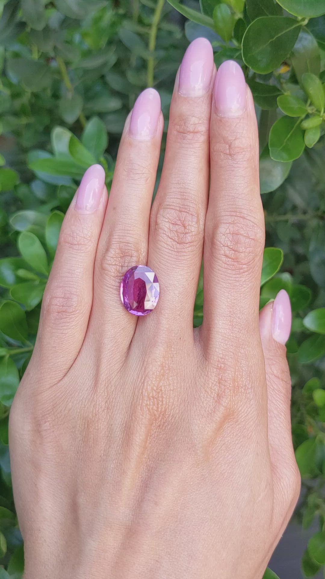 8.05 Ct. Purplish Pink Sapphire from Madagascar Size Video