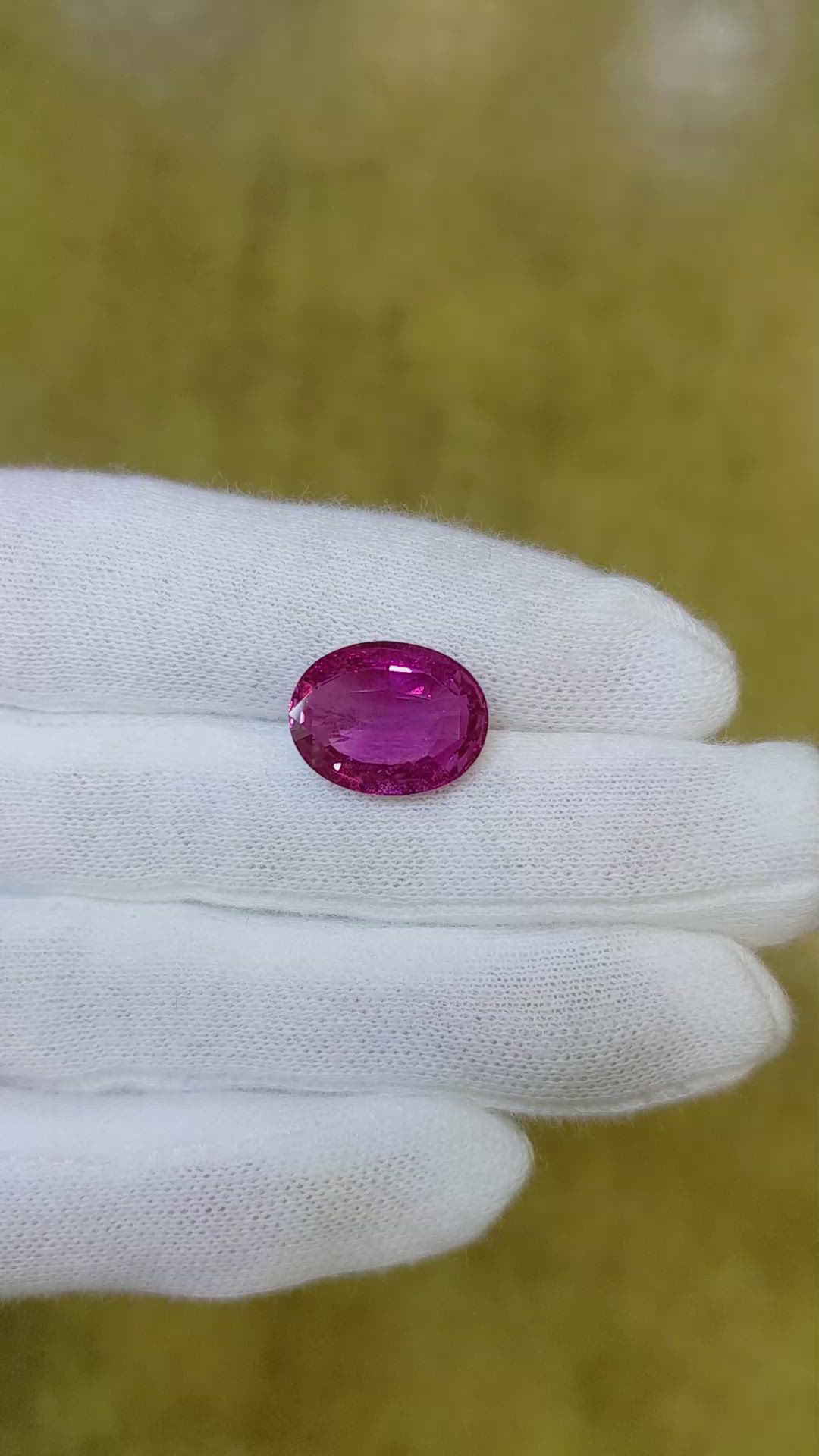 8.05 Ct. Purplish Pink Sapphire from Madagascar Size Video