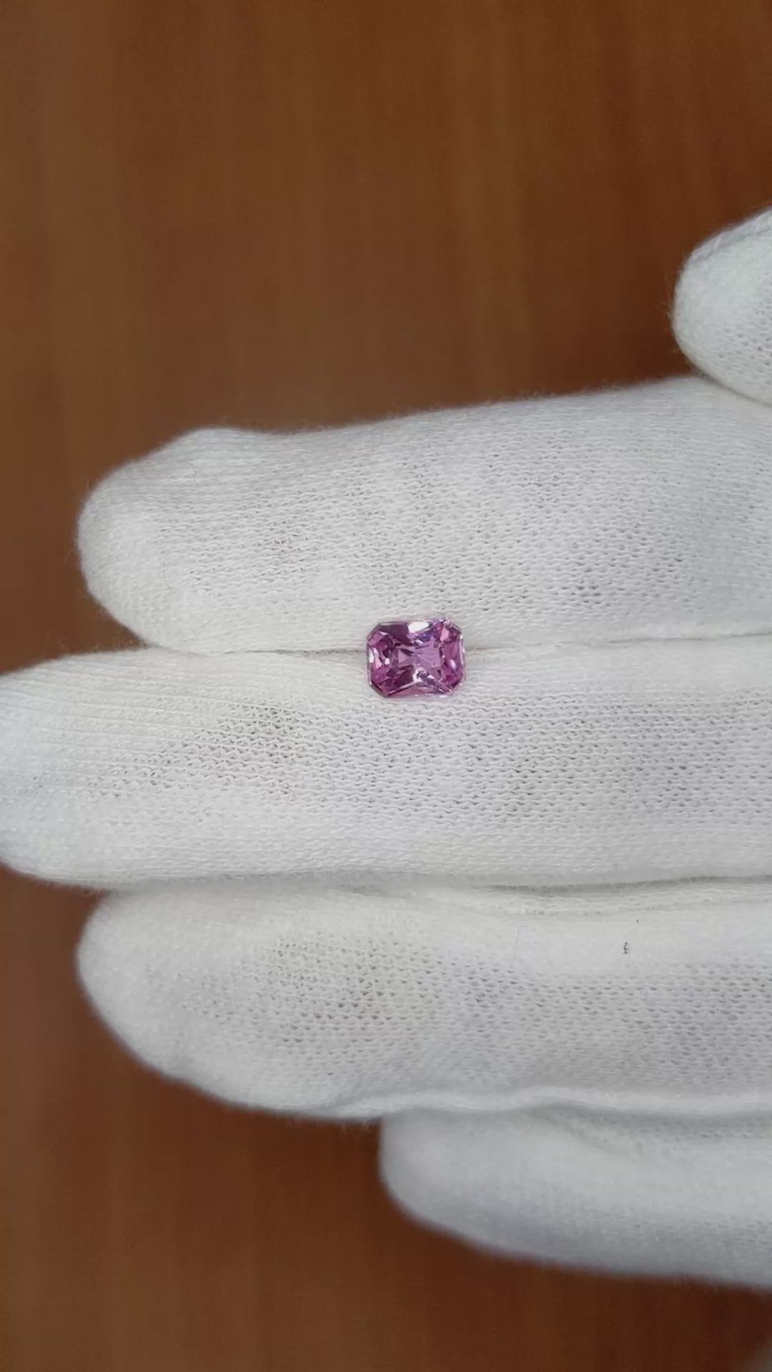 1.12 Ct. Pink Sapphire from Ceylon (Sri Lanka) Size Video