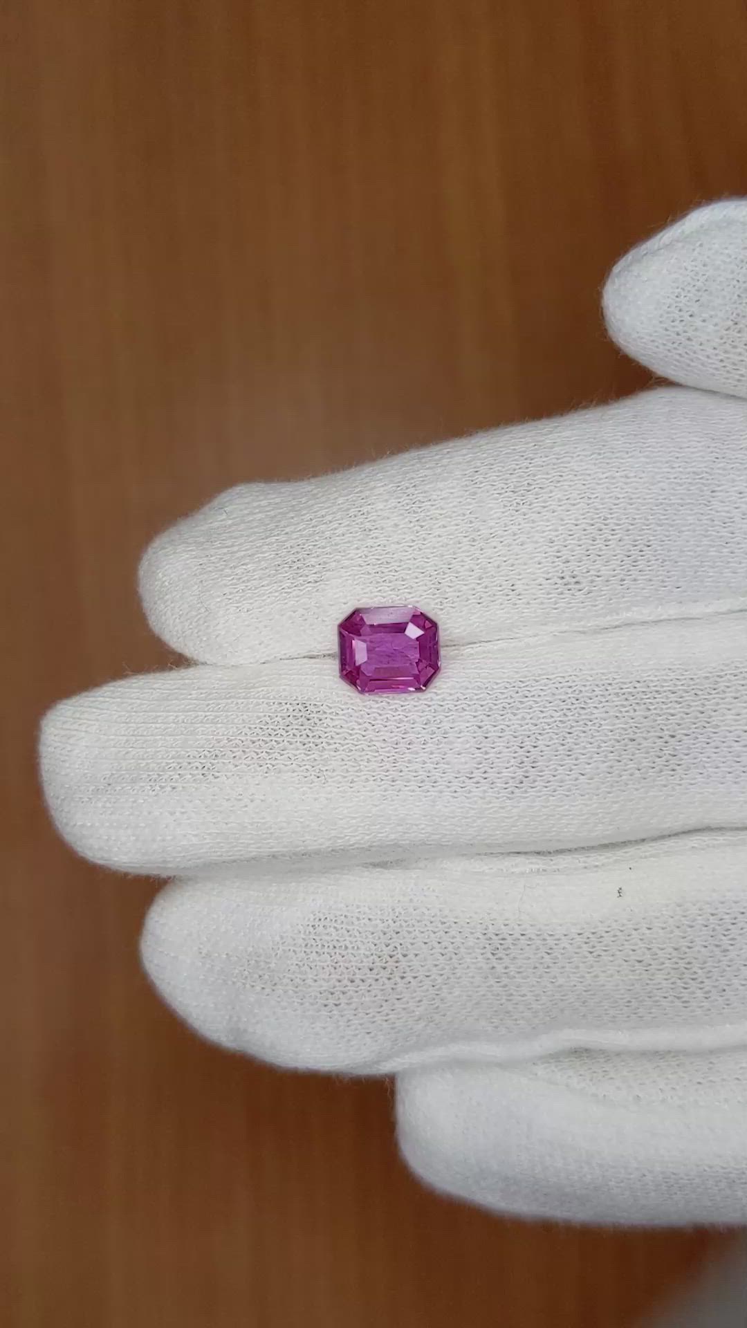 1.56 Ct. Pinkish Purple Sapphire from Ceylon (Sri Lanka) Size Video