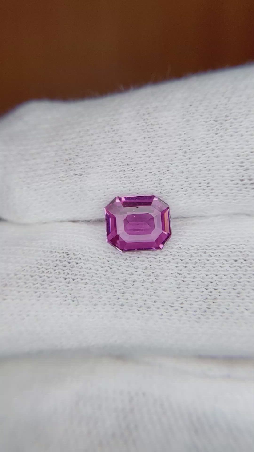 1.56 Ct. Pinkish Purple Sapphire from Ceylon (Sri Lanka) Size Video