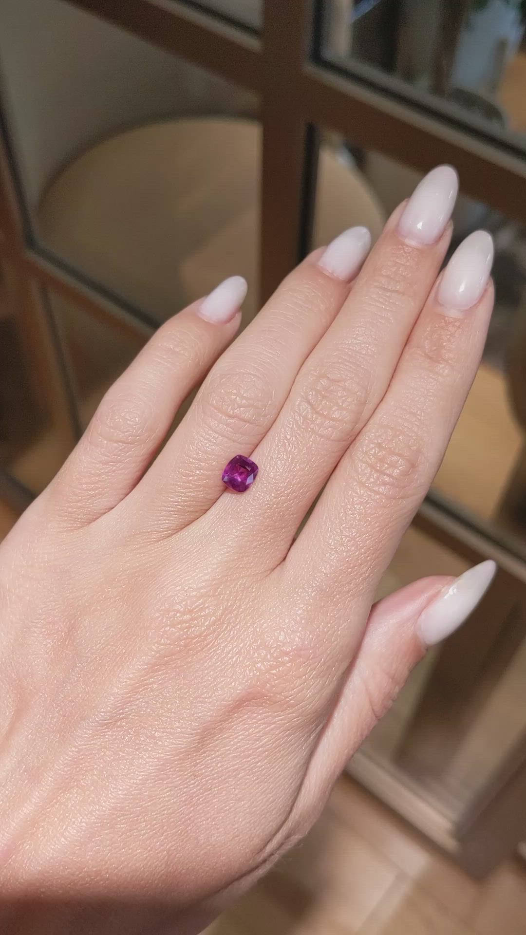1.00 Ct. Pink Sapphire from Ceylon (Sri Lanka) Size Video