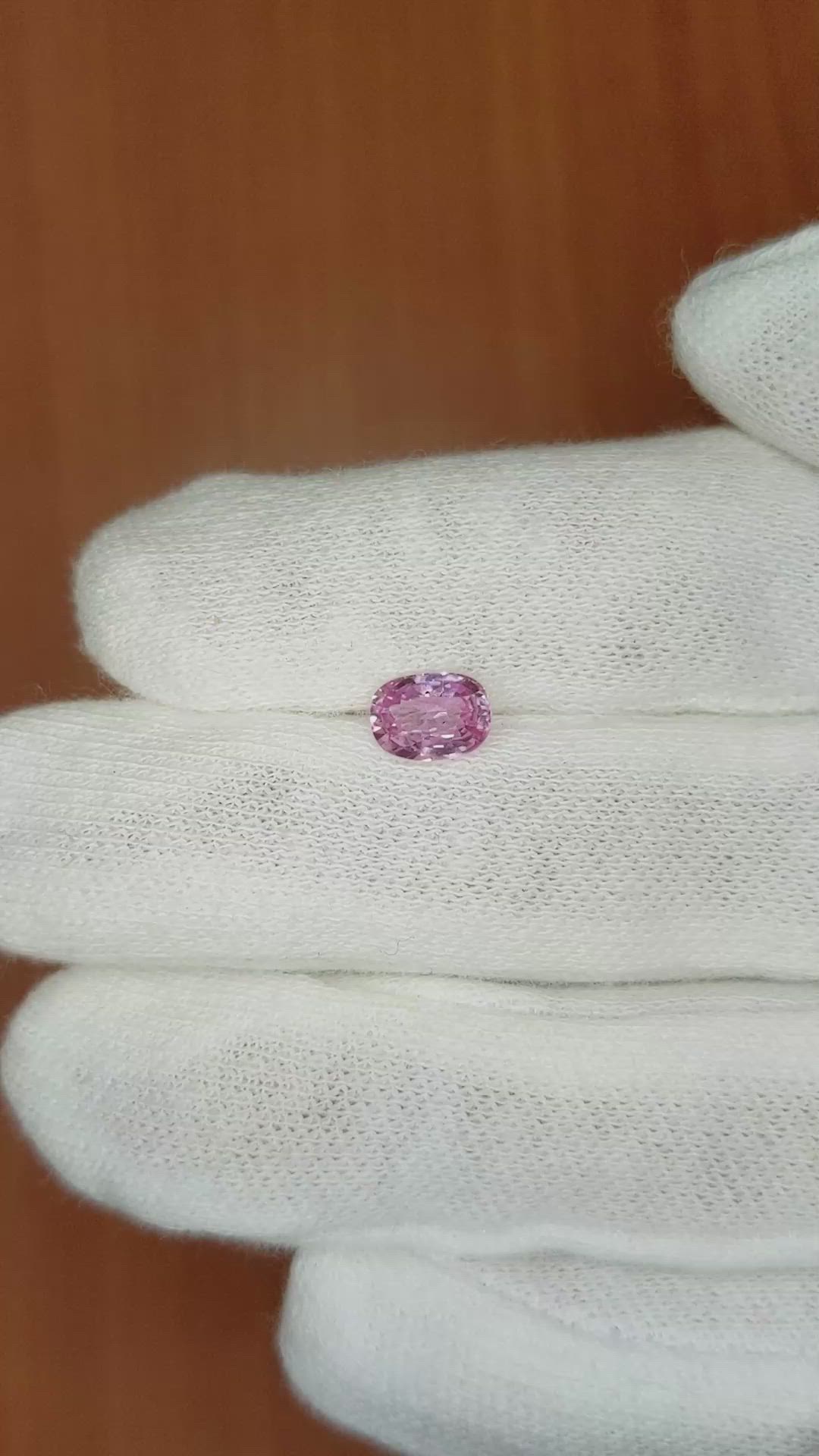 0.98 Ct. Pink Sapphire from Ceylon (Sri Lanka) Size Video