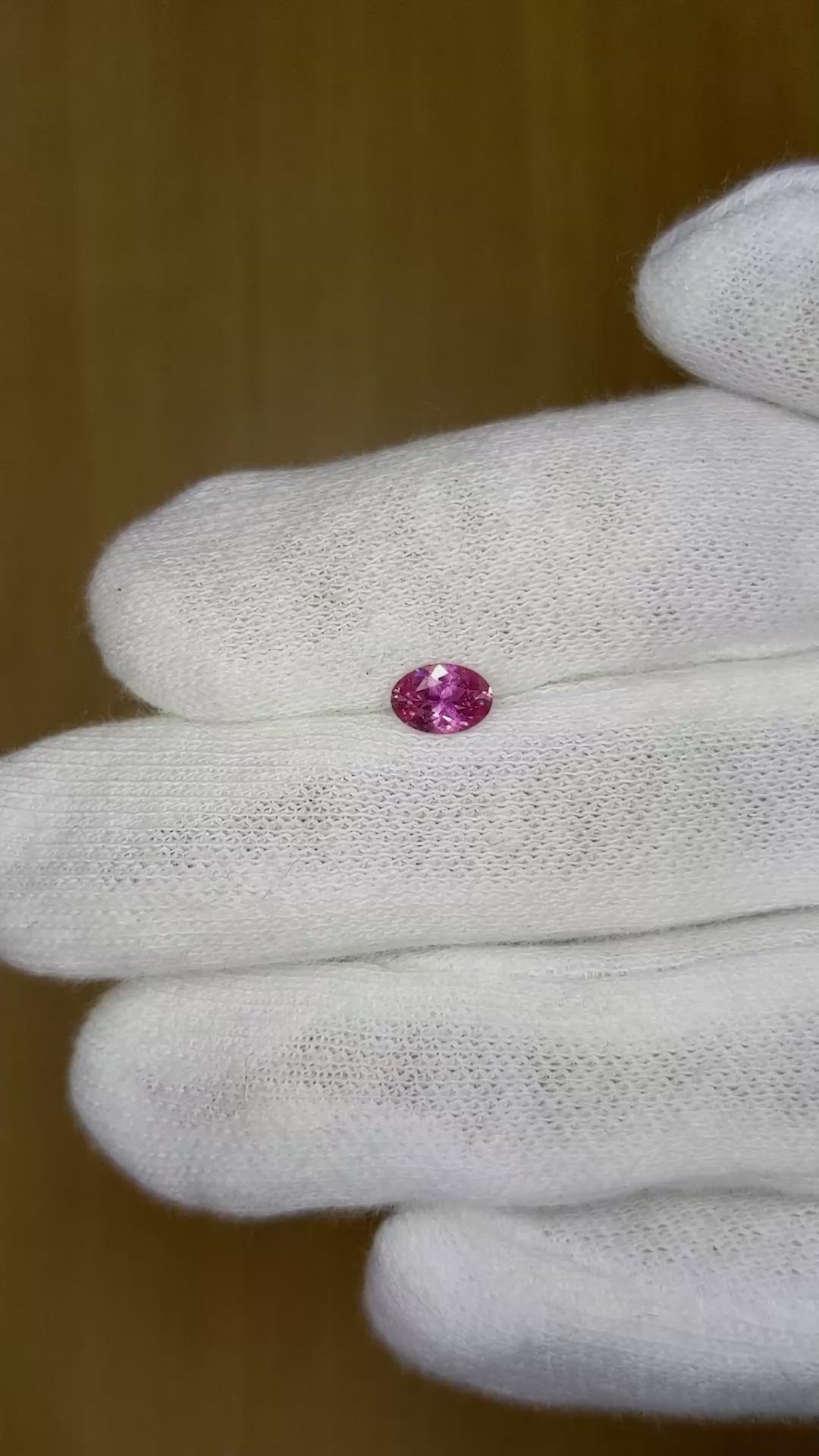 0.48 Ct. Pink Sapphire from Ceylon (Sri Lanka) Size Video