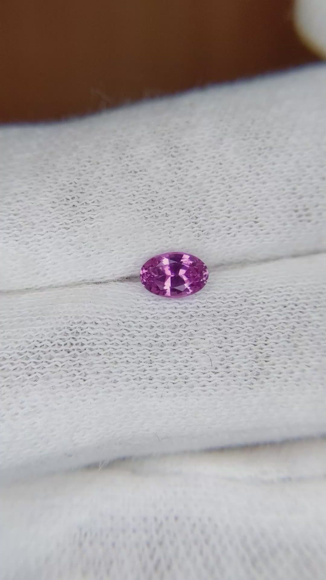 0.56 Ct. Pink Sapphire from Ceylon (Sri Lanka) Size Video