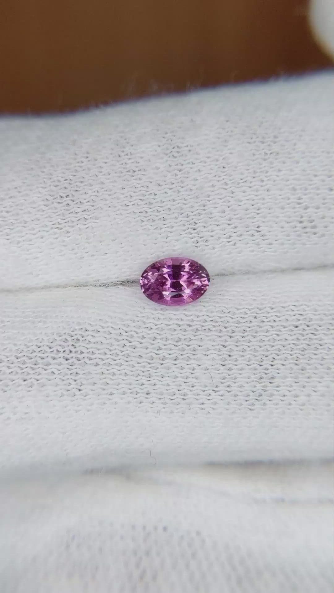0.57 Ct. Pink Sapphire from Ceylon (Sri Lanka) Size Video