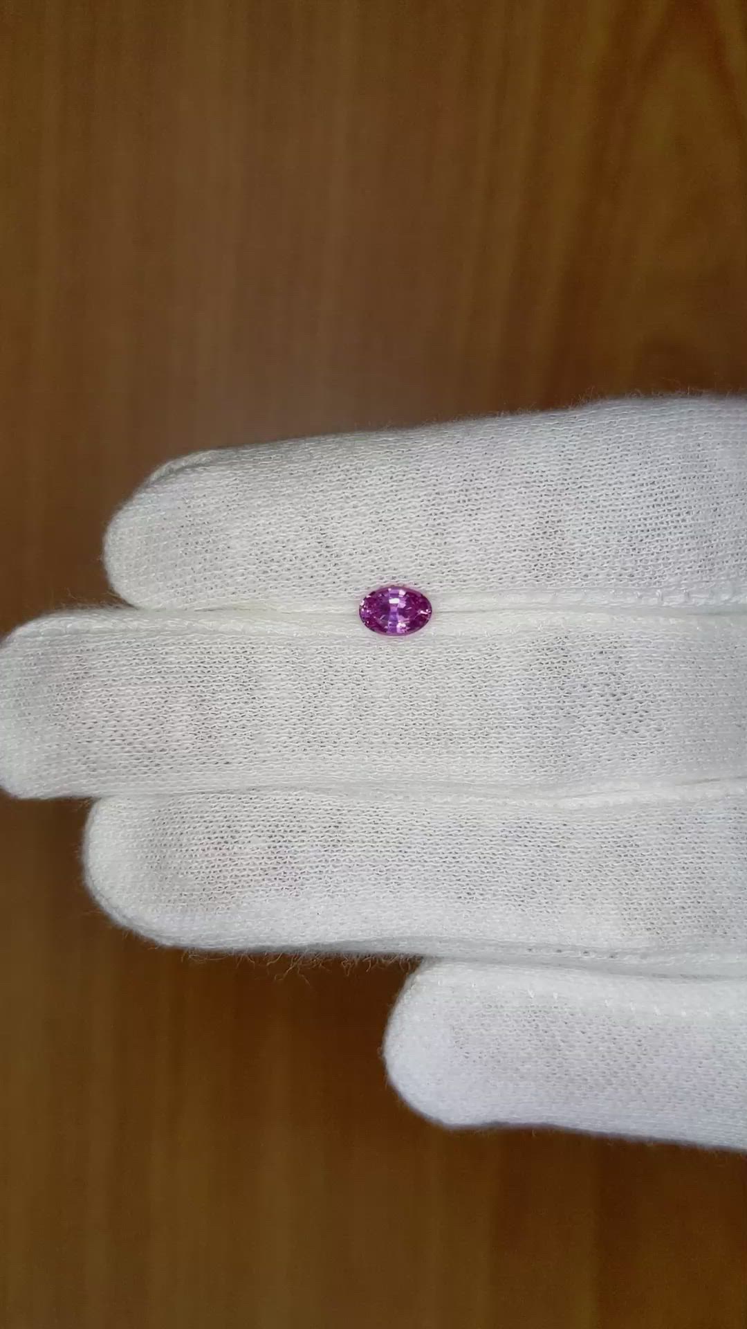 0.58 Ct. Pink Sapphire from Ceylon (Sri Lanka) Size Video