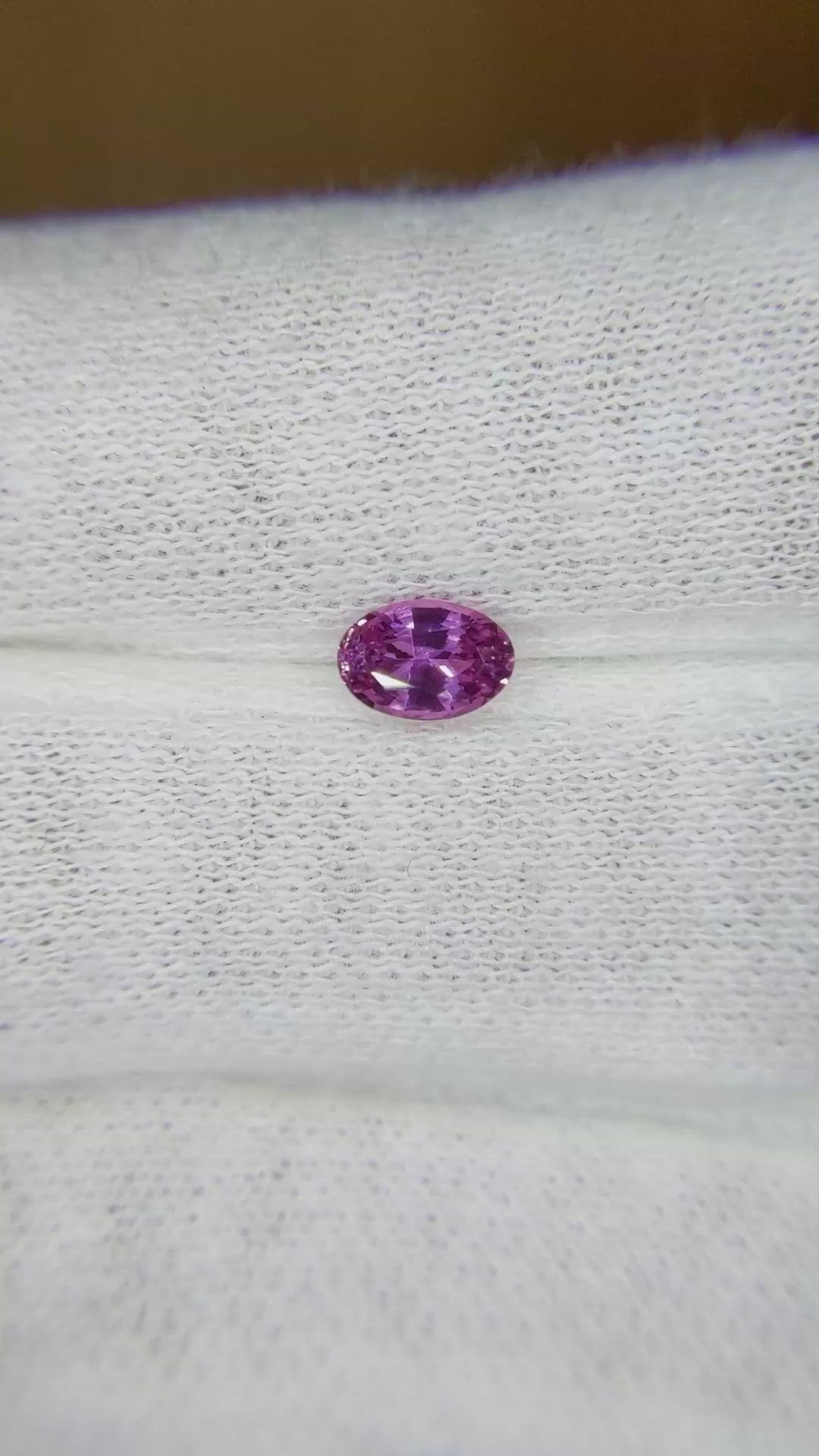 0.58 Ct. Pink Sapphire from Ceylon (Sri Lanka) Size Video