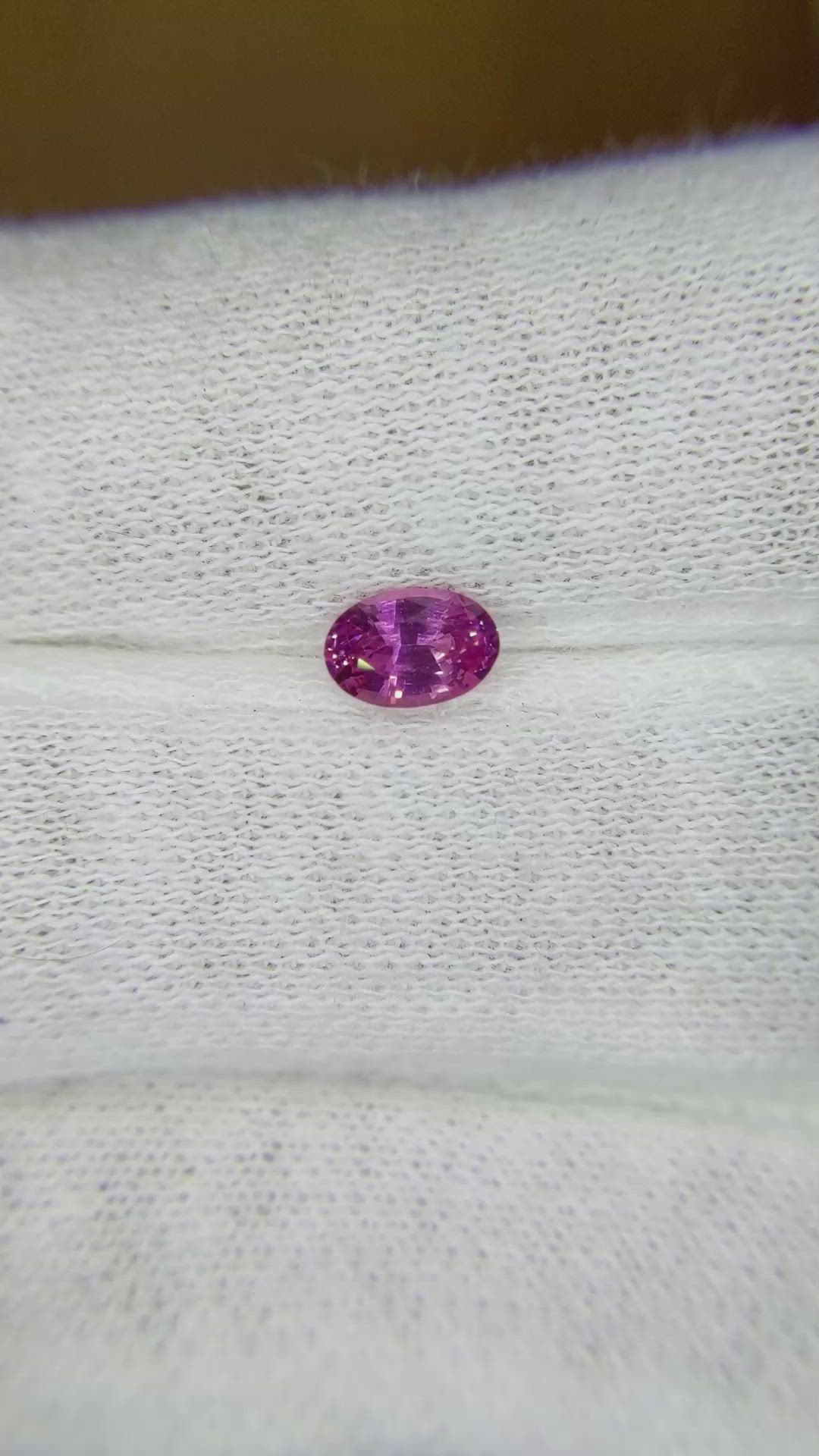 0.59 Ct. Pink Sapphire from Ceylon (Sri Lanka) Size Video