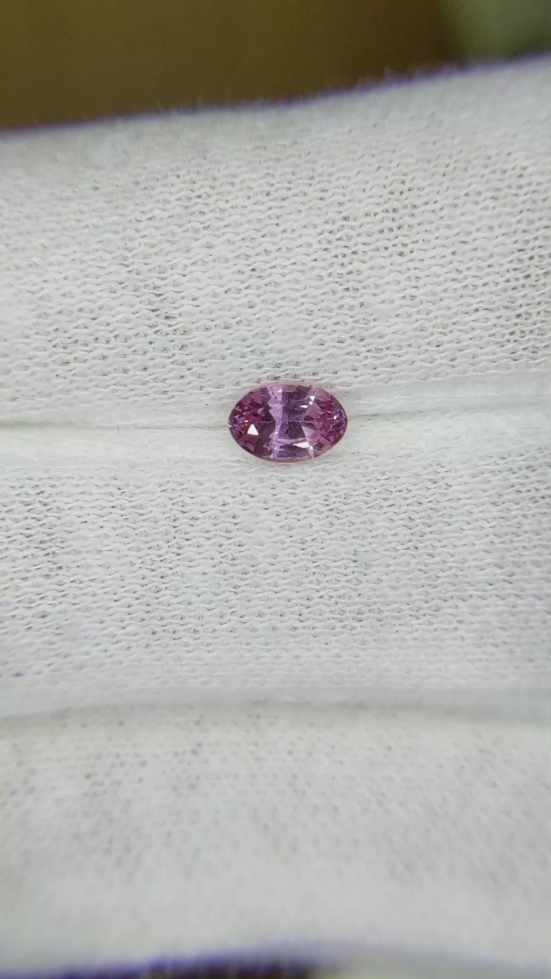 0.60 Ct. Pinkish Purple Sapphire from Ceylon (Sri Lanka) Size Video