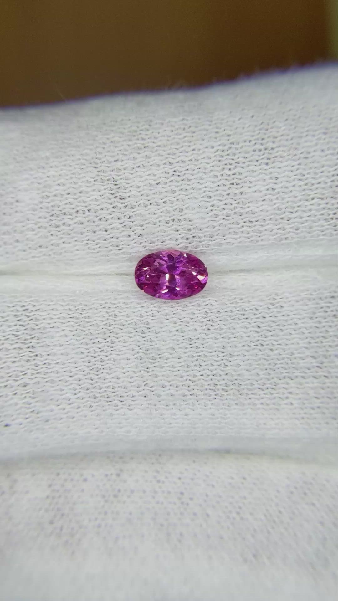 0.63 Ct. Pink Sapphire from Ceylon (Sri Lanka) Size Video