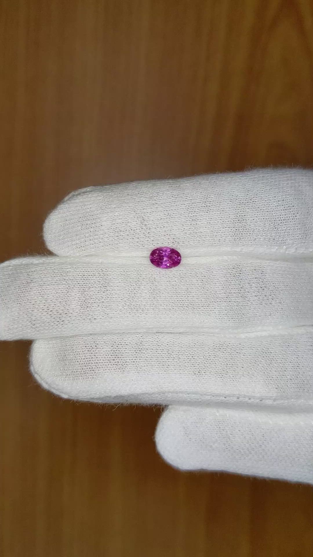 0.63 Ct. Pink Sapphire from Ceylon (Sri Lanka) Size Video