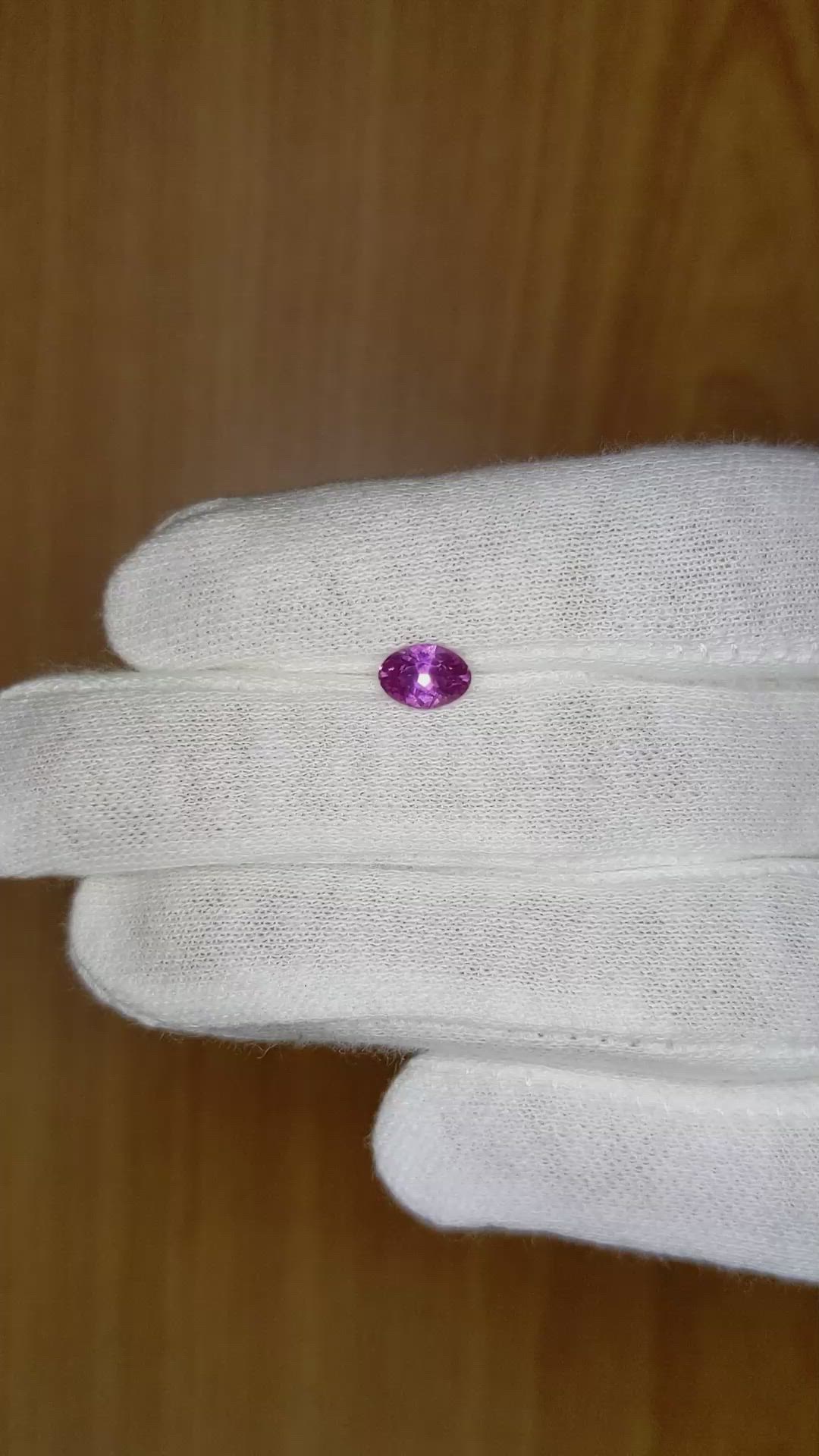 0.89 Ct. Pink Sapphire from Ceylon (Sri Lanka) Size Video