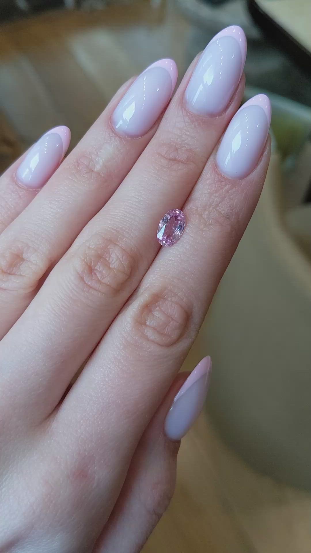 1.54 Ct. Padparadscha Sapphire from Ceylon (Sri Lanka) Size Video