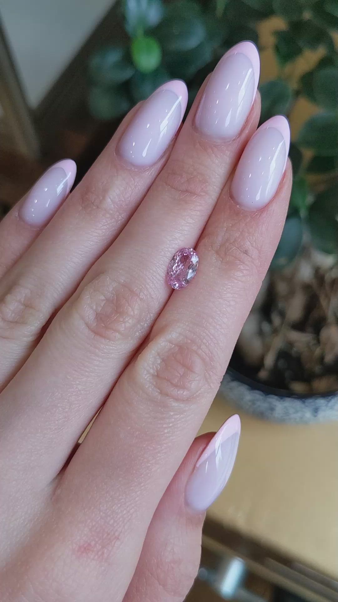 1.54 Ct. Padparadscha Sapphire from Ceylon (Sri Lanka) Size Video