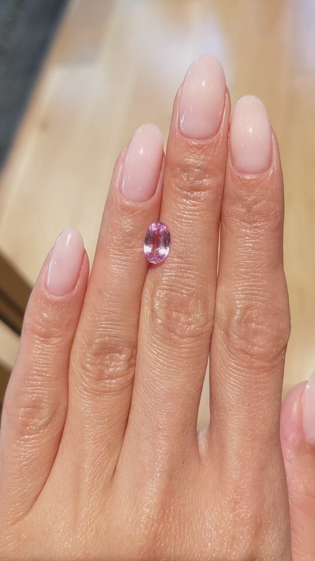 1.54 Ct. Padparadscha Sapphire from Ceylon (Sri Lanka) Size Video