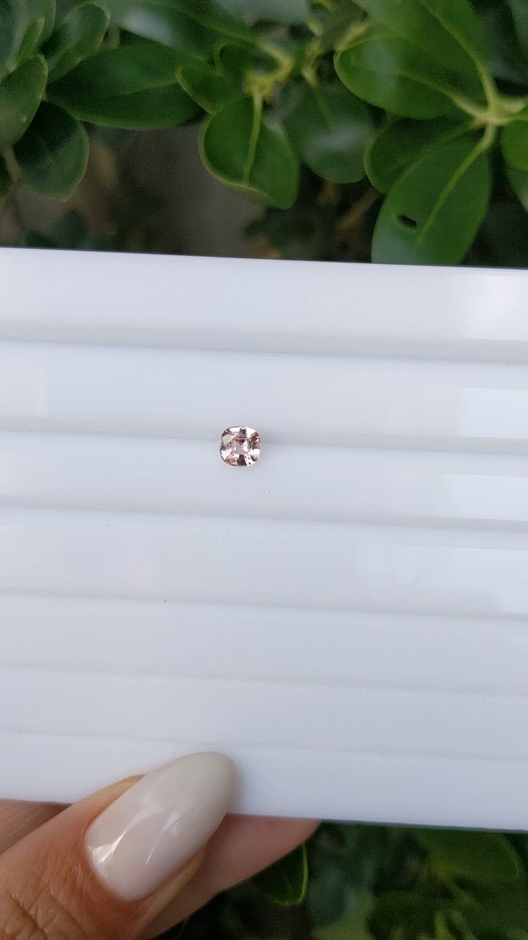 0.60 Ct. Padparadscha Sapphire from Ceylon (Sri Lanka) Size Video