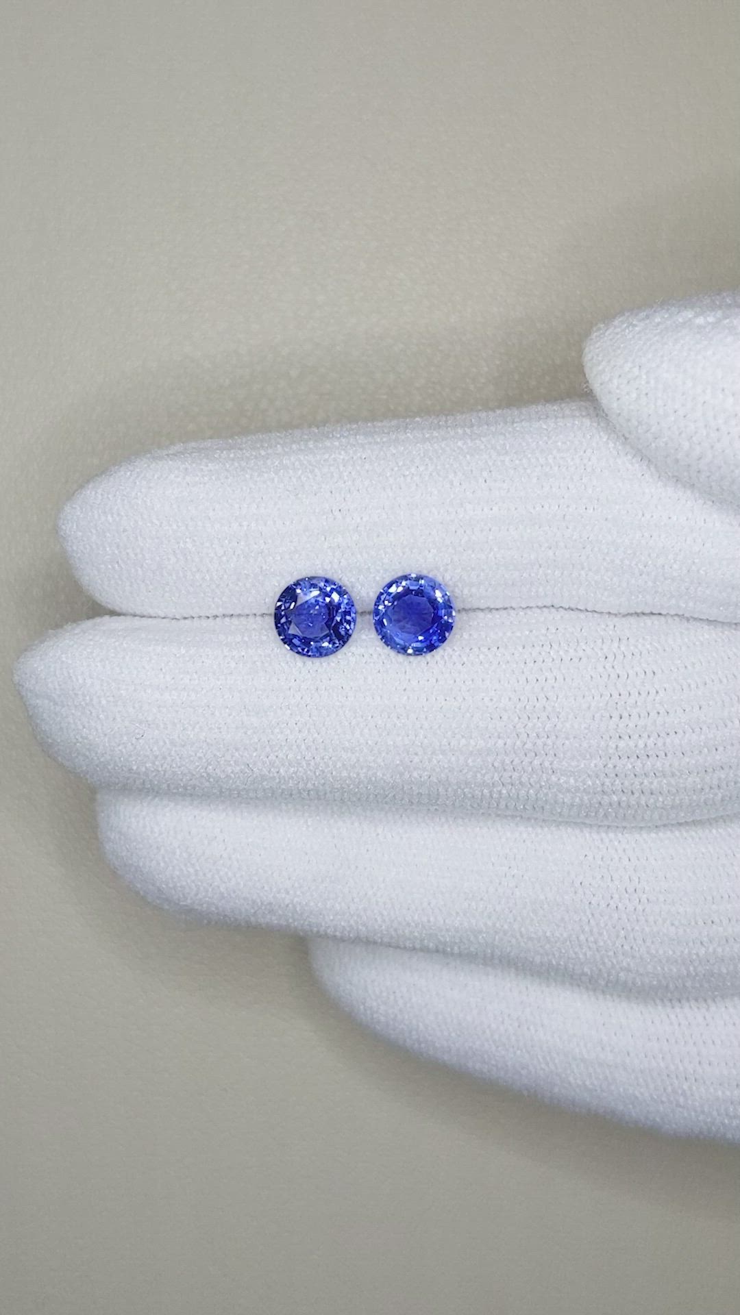 1.96 Ct.Tw.Total Carat Weight Blue Sapphire Pair from Ceylon (Sri Lanka) Size Video