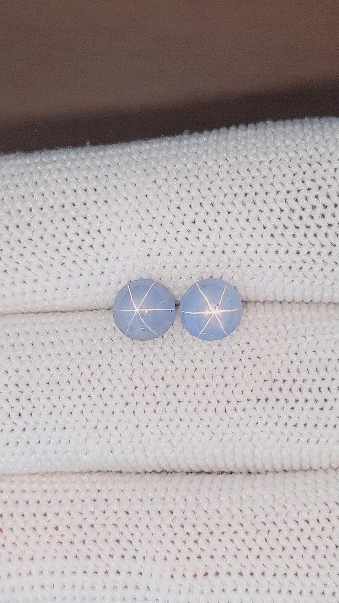 3.94&nbsp;Ct.Tw.Total Carat Weight Blue Star Sapphire Pair from Ceylon (Sri Lanka) Size Video